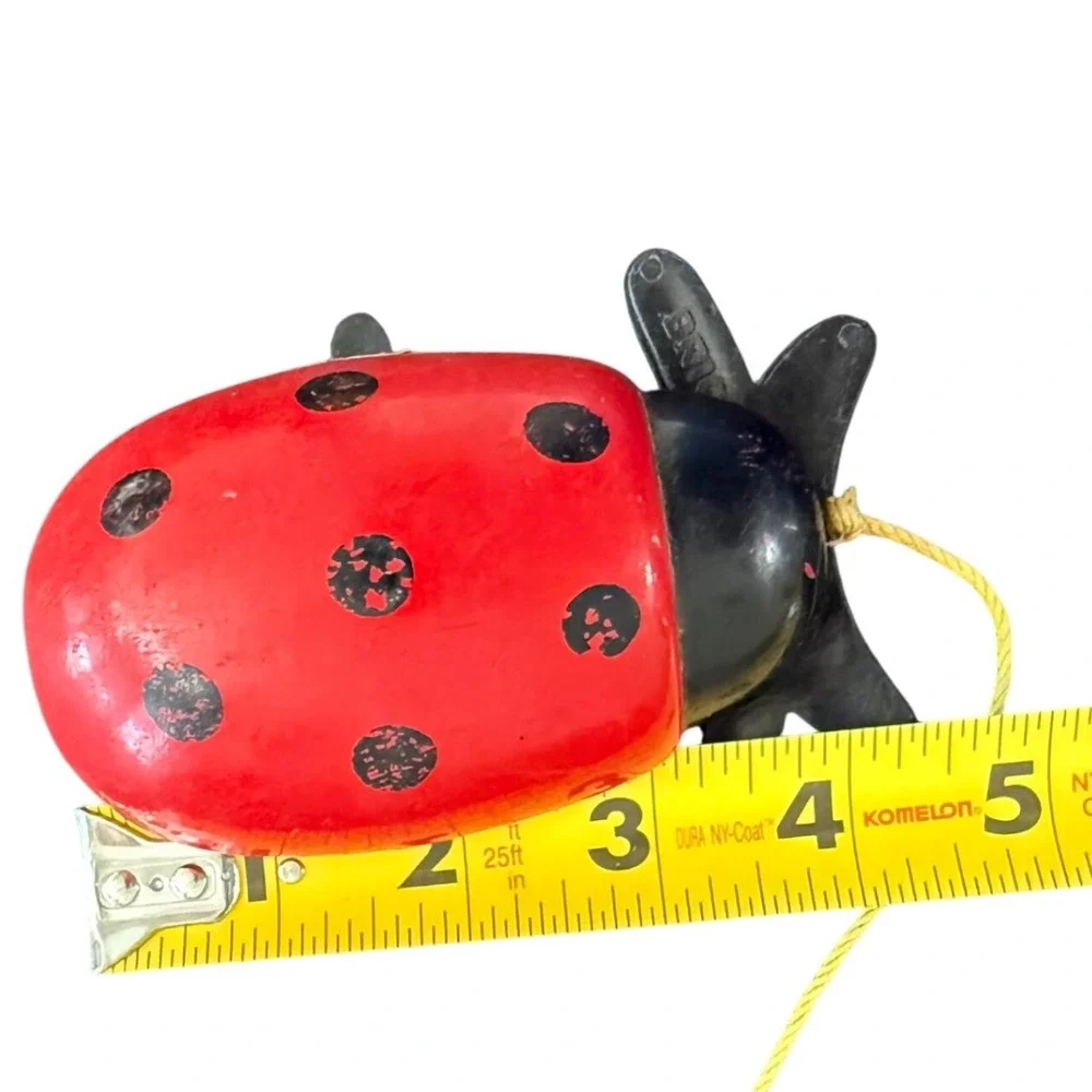 Vintage BRIO Ladybug‎ Wooden Pull Toy Made in Sweden Scandinavian Classic